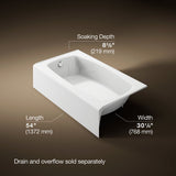 Seaforth™ 54" x 30-1/4" alcove bath, left drain