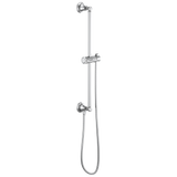 Essential Shower Series Classic Round Slide Bar With Hose