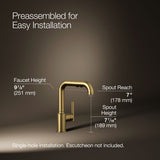 Purist® Pull-out kitchen sink faucet with three-function sprayhead