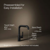 Purist® Pull-out kitchen sink faucet with three-function sprayhead