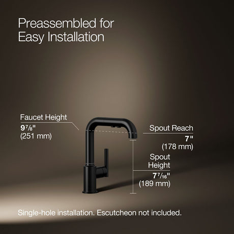Purist® Pull-out kitchen sink faucet with three-function sprayhead