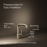Purist® Pull-out kitchen sink faucet with three-function sprayhead