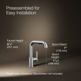 Purist® Pull-out kitchen sink faucet with three-function sprayhead
