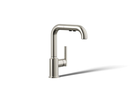 Purist® Pull-out kitchen sink faucet with three-function sprayhead