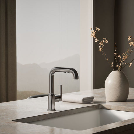 Purist® Pull-out kitchen sink faucet with three-function sprayhead