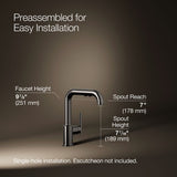 Purist® Pull-out kitchen sink faucet with three-function sprayhead