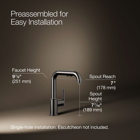 Purist® Pull-out kitchen sink faucet with three-function sprayhead