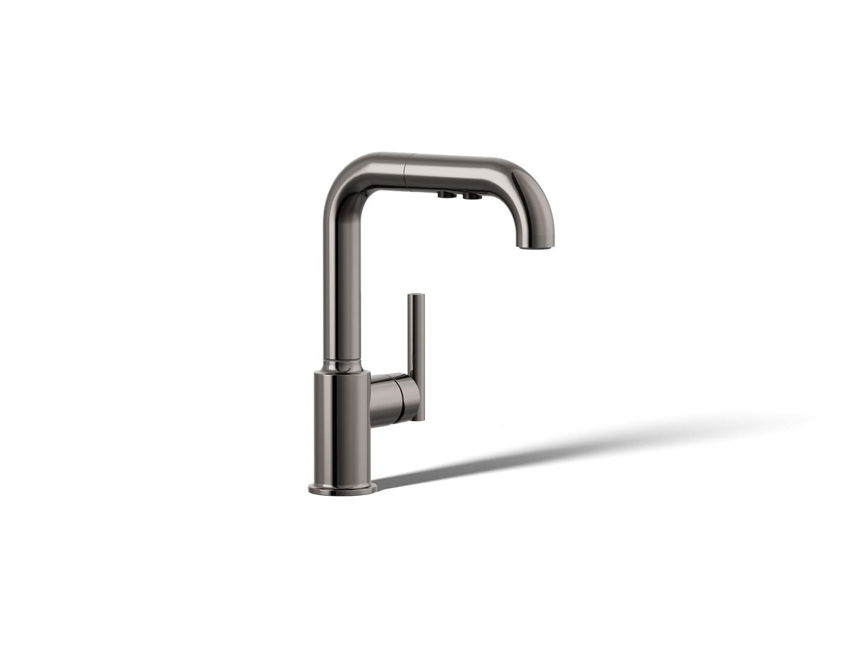 Purist® Pull-out kitchen sink faucet with three-function sprayhead