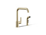 Purist® Single-handle kitchen sink faucet with side sprayer