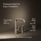 Purist® Single-handle kitchen sink faucet with side sprayer