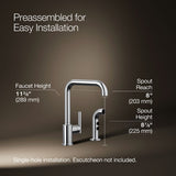 Purist® Single-handle kitchen sink faucet with side sprayer