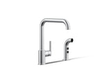 Purist® Single-handle kitchen sink faucet with side sprayer