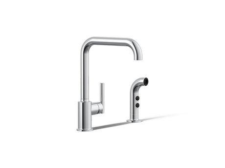 Purist® Single-handle kitchen sink faucet with side sprayer