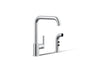 Purist® Single-handle kitchen sink faucet with side sprayer