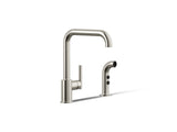 Purist® Single-handle kitchen sink faucet with side sprayer