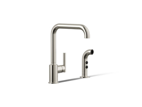 Purist® Single-handle kitchen sink faucet with side sprayer