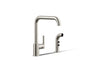 Purist® Single-handle kitchen sink faucet with side sprayer