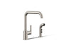 Purist® Single-handle kitchen sink faucet with side sprayer