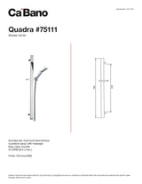 Quadra shower rail kit