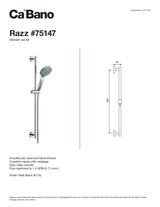 Razz shower rail kit