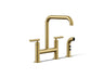 Purist® Two-hole bridge kitchen sink faucet with side sprayer