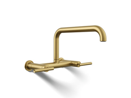 Purist® Two-hole wall-mount bridge kitchen sink faucet