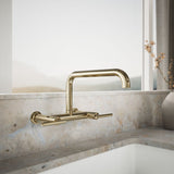 Purist® Two-hole wall-mount bridge kitchen sink faucet