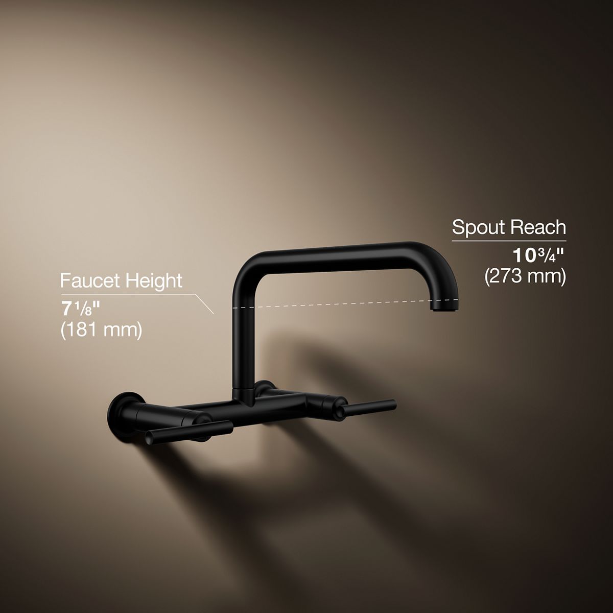 Purist® Two-hole wall-mount bridge kitchen sink faucet