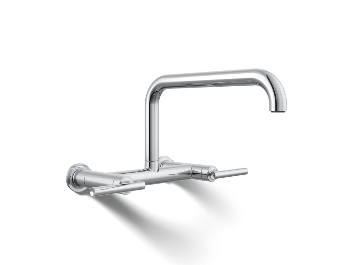 Purist® Two-hole wall-mount bridge kitchen sink faucet