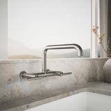 Purist® Two-hole wall-mount bridge kitchen sink faucet