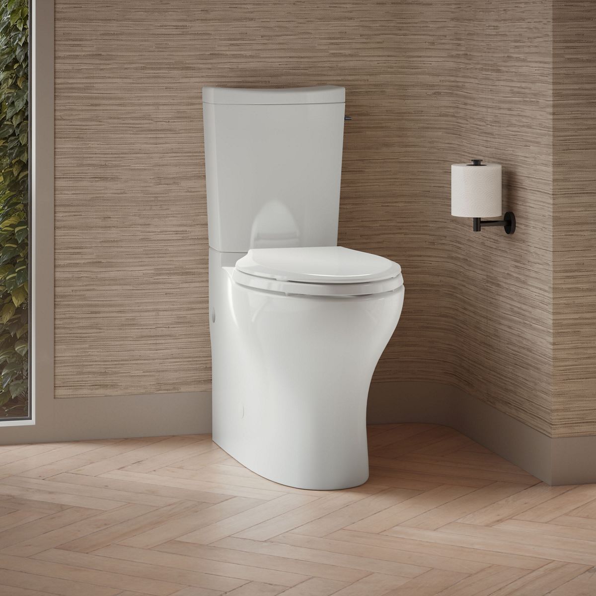 Persuade® Curv Two-piece elongated toilet with skirted trapway, dual-flush
