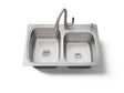 All-In-One 33" top-/undermount double-bowl kitchen sink