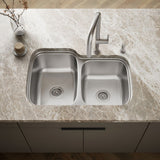 Verse™ 33" top-/undermount double-bowl kitchen sink