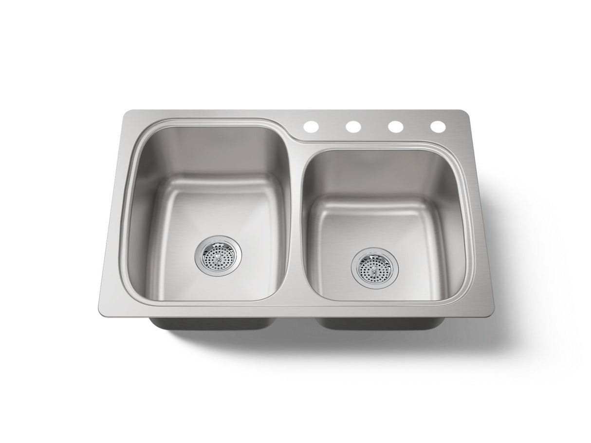 Verse™ 33" top-/undermount double-bowl kitchen sink