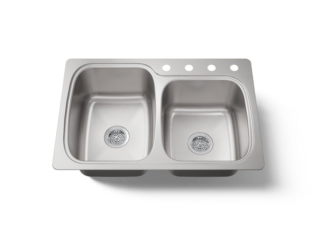 Verse™ 33" top-/undermount double-bowl kitchen sink