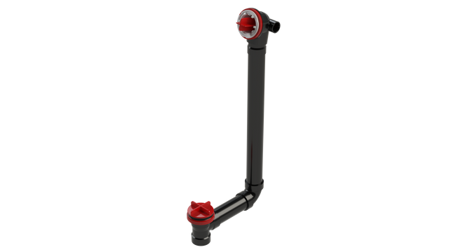 ABS Direct Waste & Overflow Testable Rough-In Extended with Condensate Hub (75DTDRI-20)