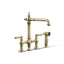 Artifacts® Three-hole bridge kitchen sink faucet with side sprayer