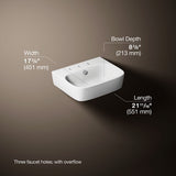 ModernLife® 21-3/4" rectangular wall-mount bathroom sink