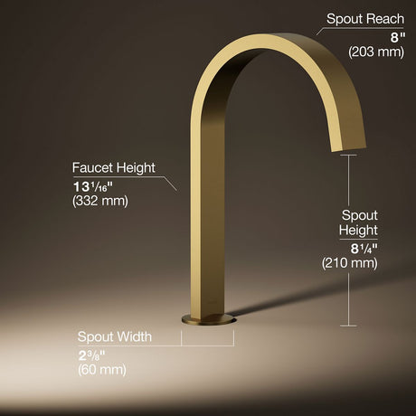 Components® Deck-mount bath spout with Ribbon design