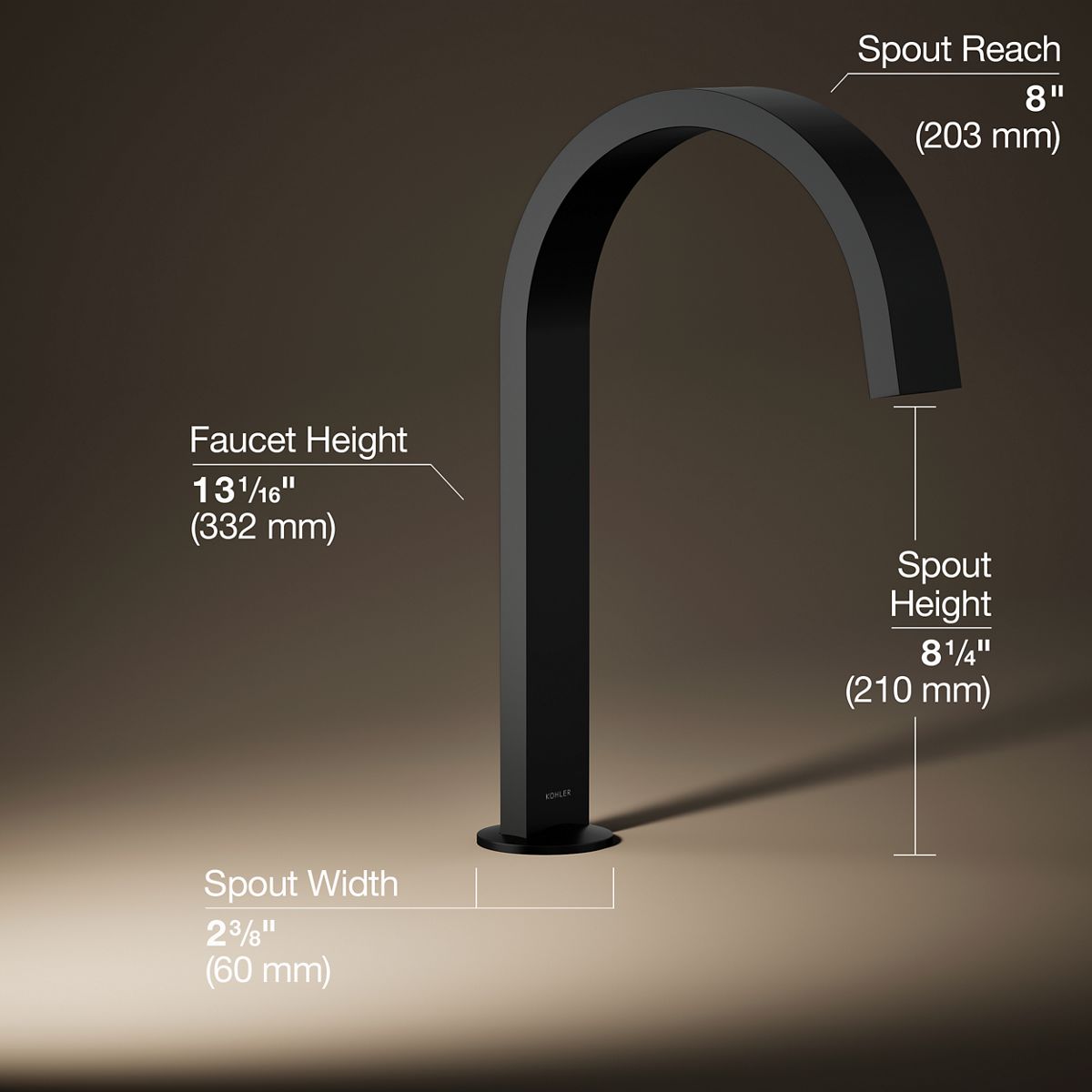 Components® Deck-mount bath spout with Ribbon design