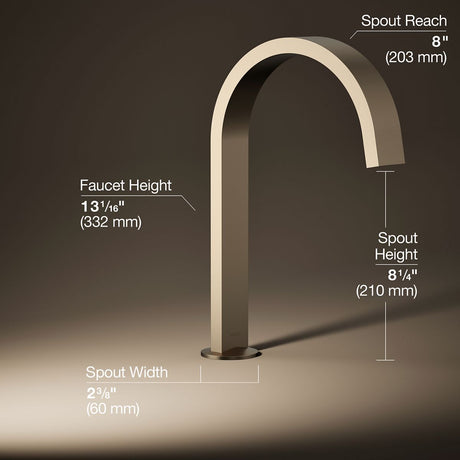 Components® Deck-mount bath spout with Ribbon design