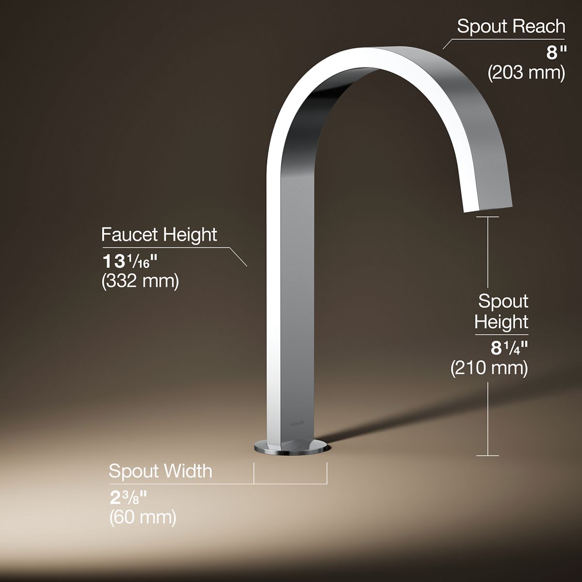 Components® Deck-mount bath spout with Ribbon design