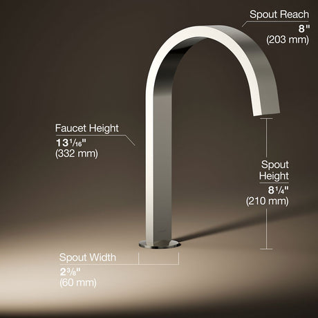 Components® Deck-mount bath spout with Ribbon design