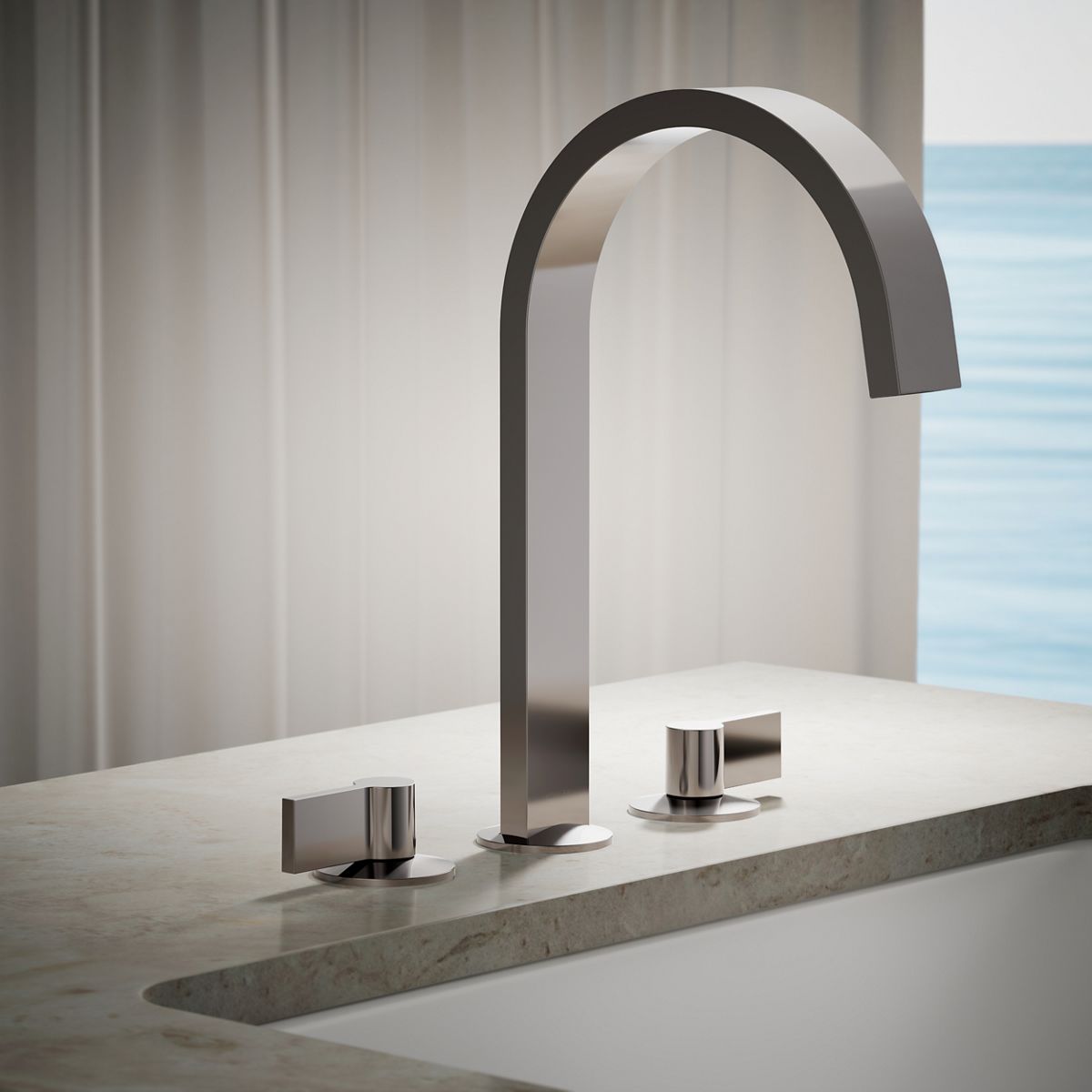 Components® Deck-mount bath spout with Ribbon design