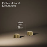 Components® Deck-mount bath faucet handles with Oyl design