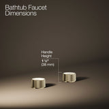 Components® Deck-mount bath faucet handles with Oyl design