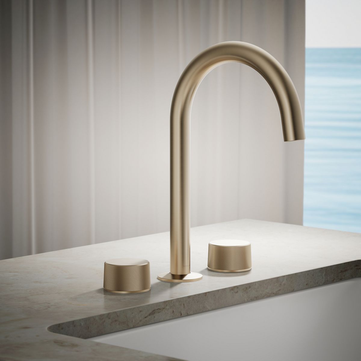 Components® Deck-mount bath faucet handles with Oyl design