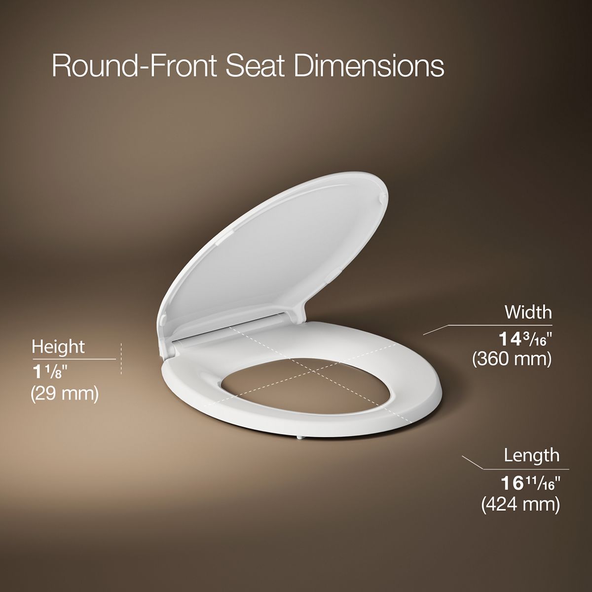 Rutledge® ReadyLatch® Quiet-Close™ round-front toilet seat