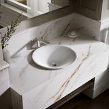 Carillon® 17-3/4" round drop-in bathroom sink, no overflow