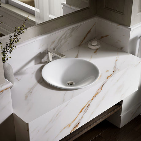 Carillon® 17-3/4" round drop-in bathroom sink, no overflow